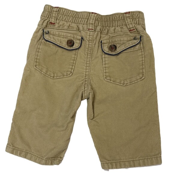Genuine Baby by OshKosh Khaki Corduroy Pants 6M Boys Baby Soft Elastic Waist - Picture 2 of 2